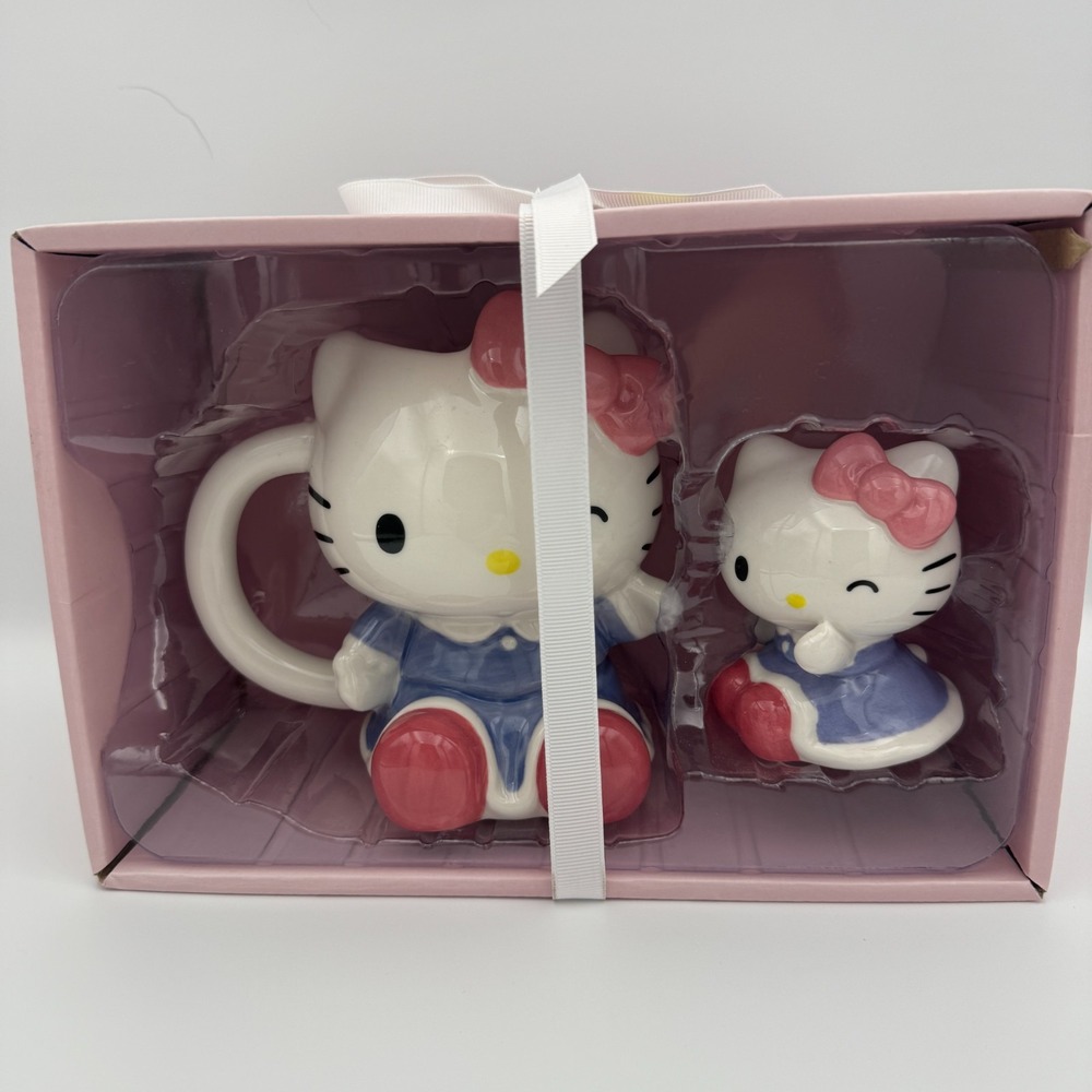 New Hello Kitty with Purple Dress‎ Mug and Figurine Set
